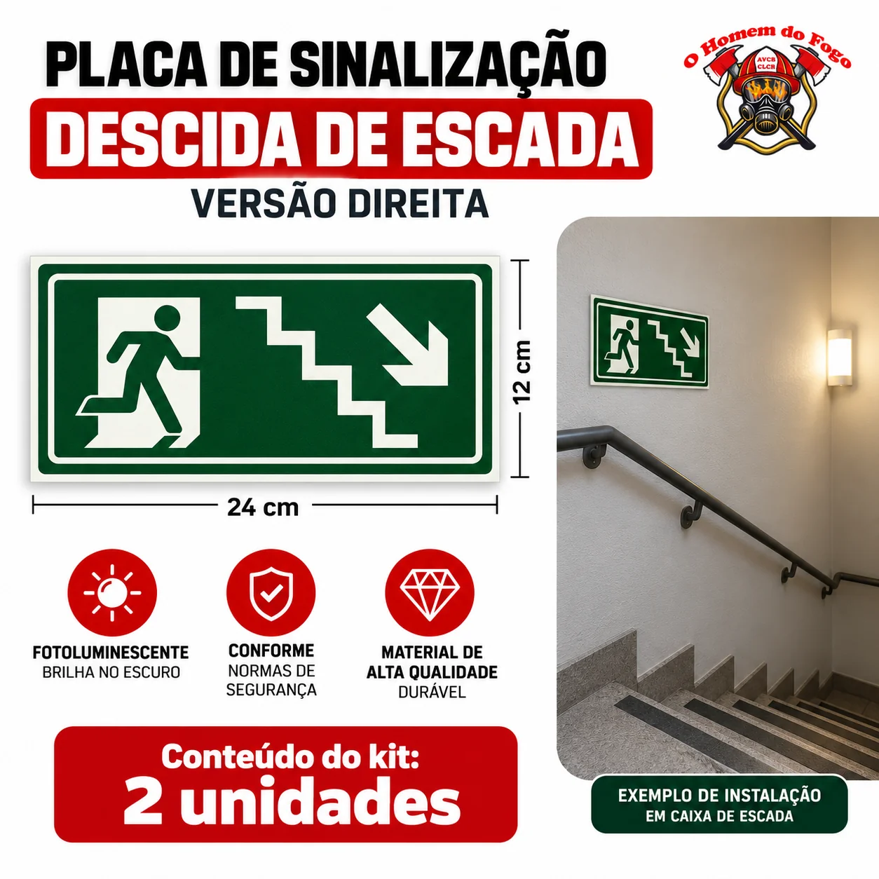 Descida de escada direita